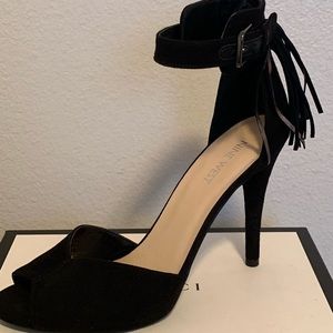 Nine West Black Suede Heels 7.5